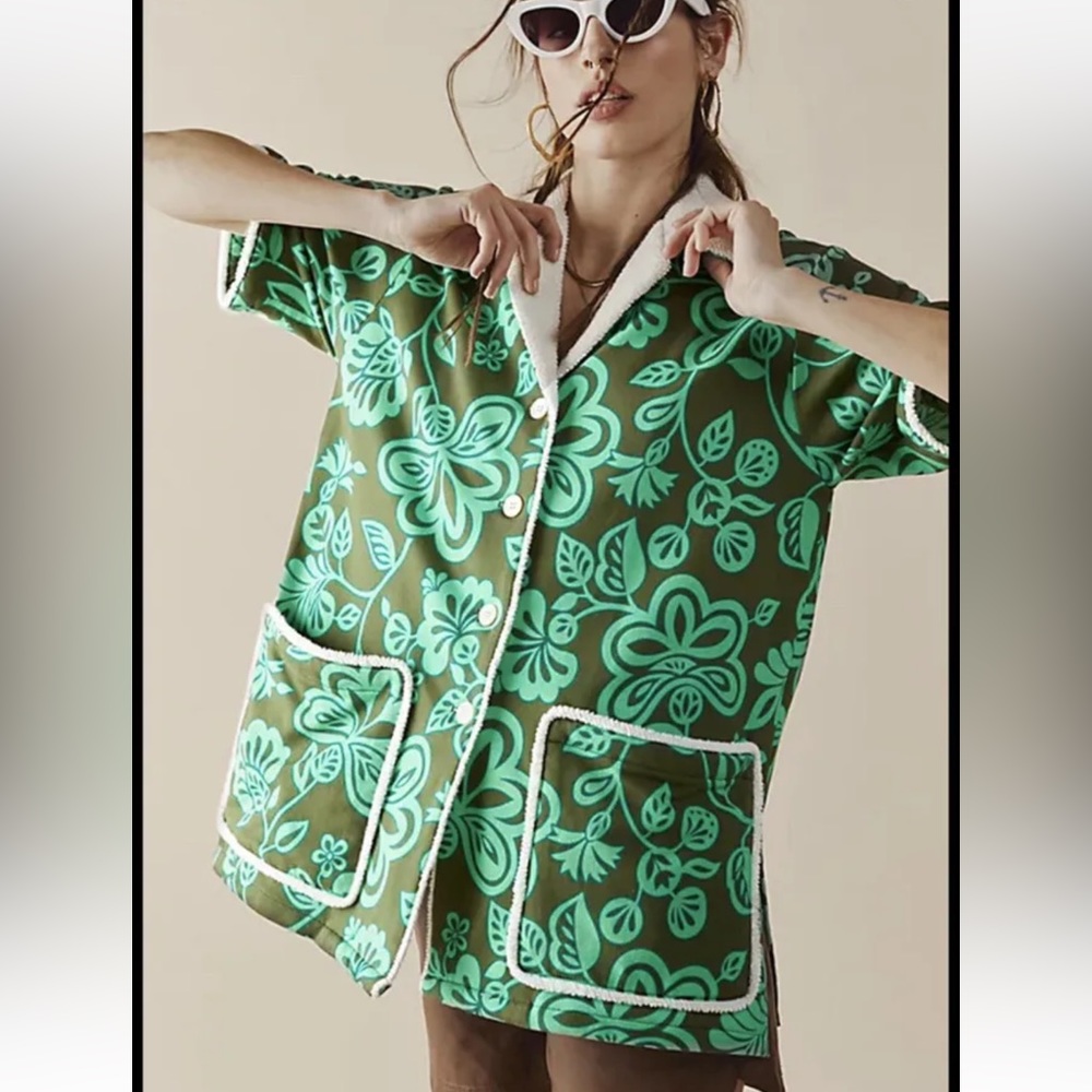 Free People Anna Sui Tropical Havana Terry Jacket-Used On Model For Photoshoot